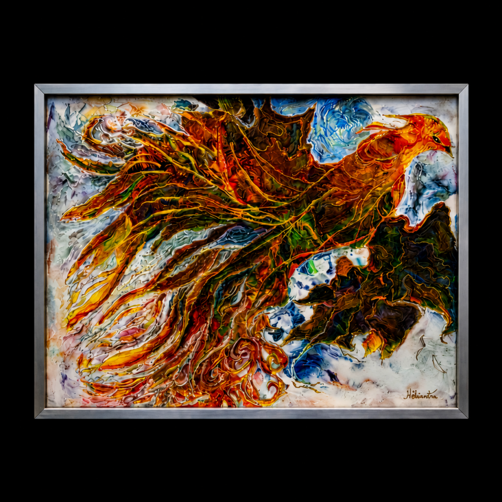 Tableau le feu du Phenix