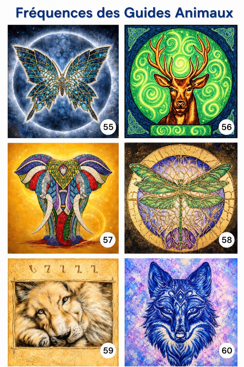 Tableaux Fréquences des Guides Animaux