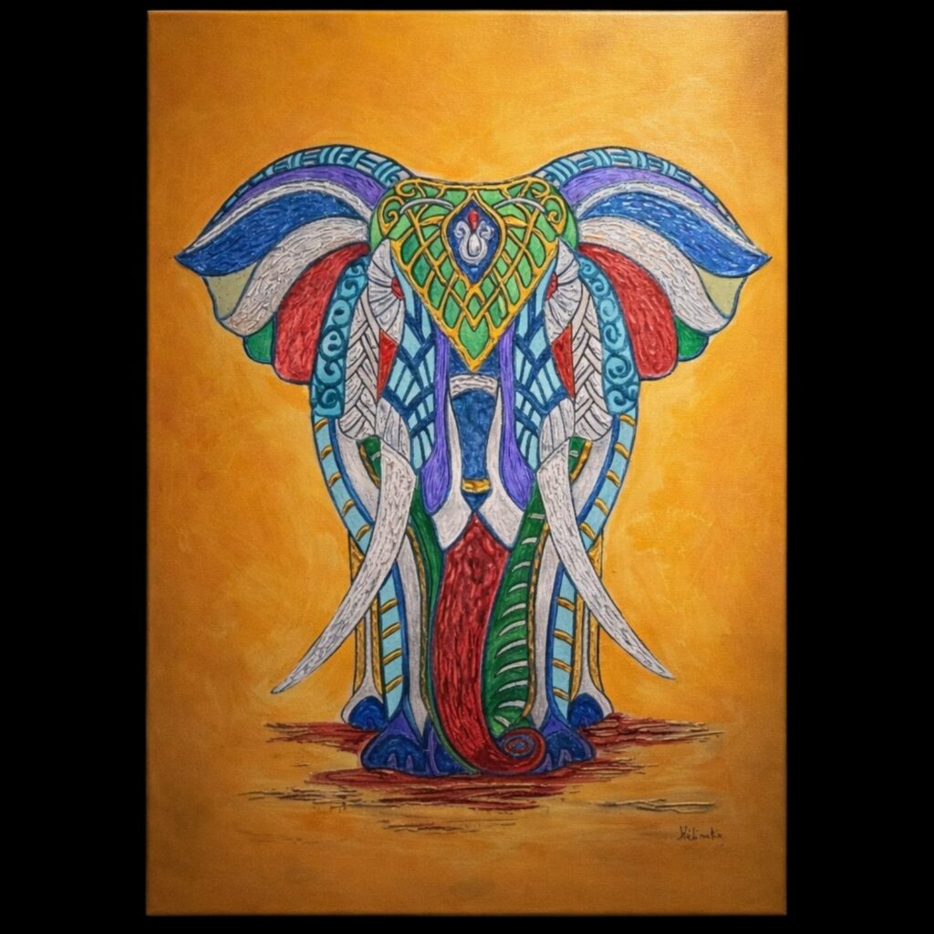 Tableau Éléphant "Éléphara"