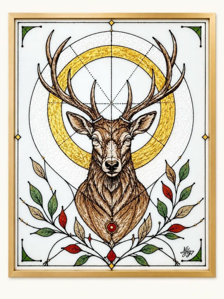 Tableau cerf Royaume d’Éternité